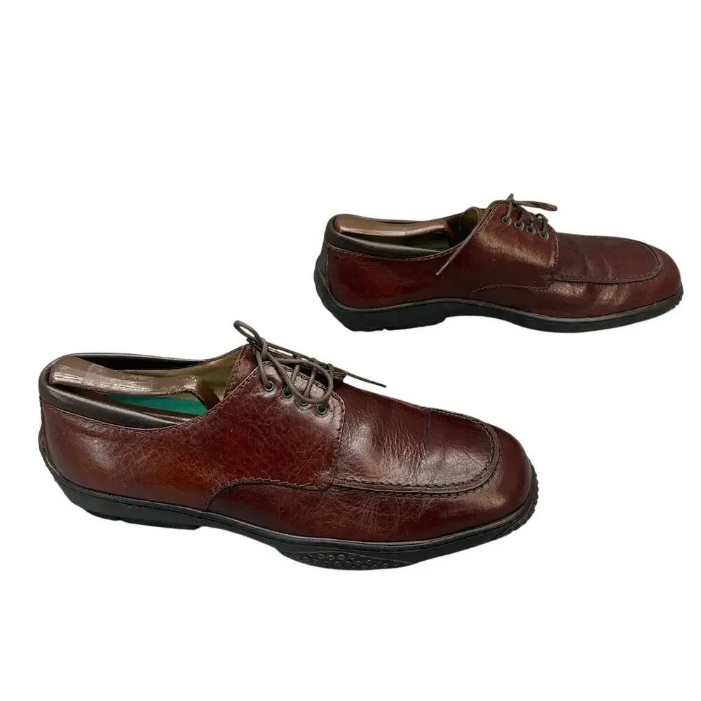 Avventura Vigens Vintage Artisan Crafted Brown Leather Driving Oxford Men 9.5